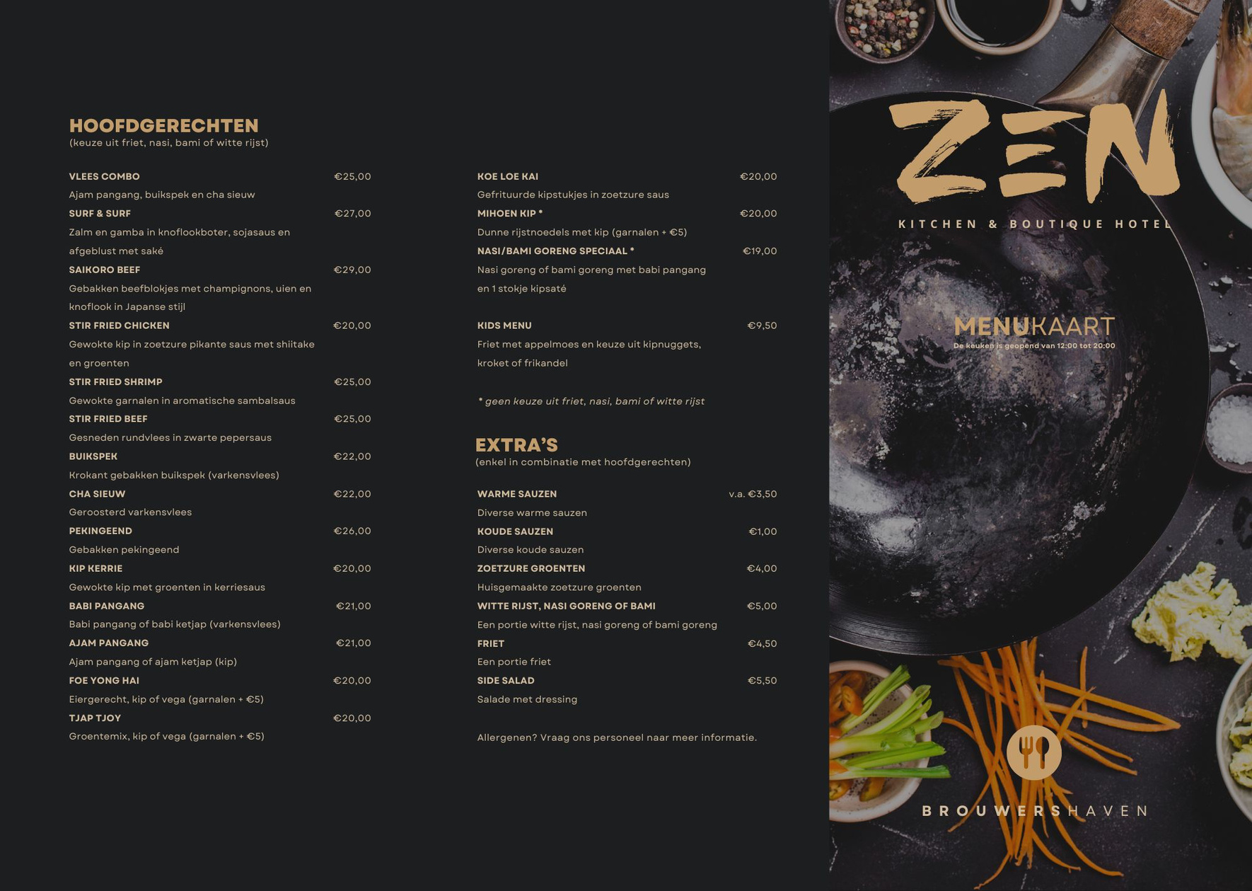 Restaurant menu Restaurant menu